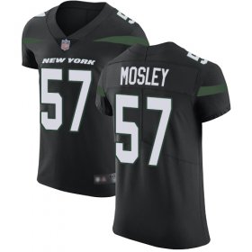 Wholesale Cheap Nike Jets #57 C.J. Mosley Black Alternate Men\'s Stitched NFL Vapor Untouchable Elite Jersey