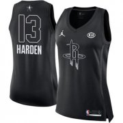 Wholesale Cheap Nike Houston Rockets #13 James Harden Black Women's NBA Jordan Swingman 2018 All-Star Game Jersey