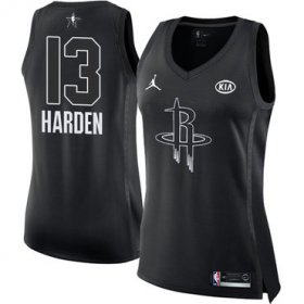 Wholesale Cheap Nike Houston Rockets #13 James Harden Black Women\'s NBA Jordan Swingman 2018 All-Star Game Jersey