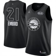 Wholesale Cheap Nike 76ers #21 Joel Embiid Black NBA Jordan Swingman 2018 All-Star Game Jersey