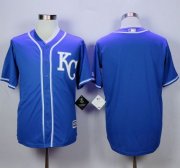Wholesale Cheap Royals Blank Blue Alternate 2 New Cool Base Stitched MLB Jersey