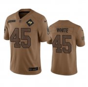 Cheap Men's Tampa Bay Buccaneers #45 Devin White 2023 Brown Salute To Service Limited Football Stitched Jersey