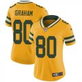 Wholesale Cheap Nike Packers #80 Jimmy Graham Yellow Women's Stitched NFL Limited Rush Jersey