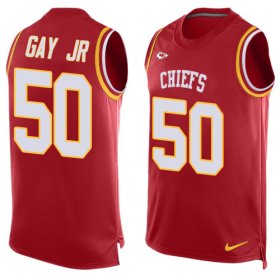 Wholesale Cheap Nike Chiefs #50 Willie Gay Jr. Red Team Color Men\'s Stitched NFL Limited Tank Top Jersey