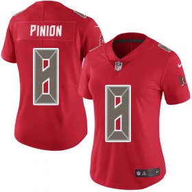 Wholesale Cheap Nike Buccaneers #8 Bradley Pinion Red Women\'s Stitched NFL Limited Rush Jersey