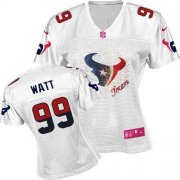 Wholesale Cheap Nike Texans #99 J.J. Watt White Women's Fem Fan NFL Game Jersey