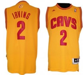 Wholesale Cheap Cleveland Cavaliers #2 Kyrie Irving Revolution 30 Swingman Yellow Jersey
