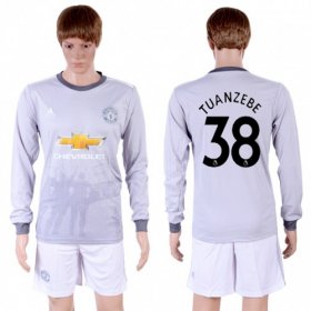 Wholesale Cheap Manchester United #38 Tuanzebe Sec Away Long Sleeves Soccer Club Jersey