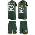 Wholesale Cheap Nike Packers #52 Clay Matthews Green Team Color Men's Stitched NFL Limited Tank Top Suit Jersey