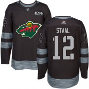 Wholesale Cheap Adidas Wild #12 Eric Staal Black 1917-2017 100th Anniversary Stitched NHL Jersey