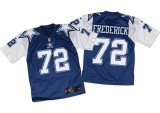 Wholesale Cheap Nike Cowboys #72 Travis Frederick Navy Blue/White Throwback Men's Stitched NFL Elite Jersey