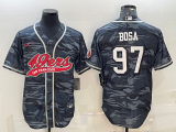 Wholesale Cheap Men's San Francisco 49ers #97 Nick Bosa Grey Camo With Patch Cool Base Stitched Baseball Jersey