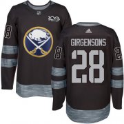 Wholesale Cheap Adidas Sabres #28 Zemgus Girgensons Black 1917-2017 100th Anniversary Stitched NHL Jersey