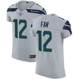 Wholesale Cheap Nike Seahawks #12 Fan Grey Alternate Men\'s Stitched NFL Vapor Untouchable Elite Jersey