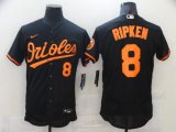 Wholesale Cheap Men's Baltimore Orioles #8 Cal Ripken Jr. Black Stitched MLB Flex Base Nike Jersey