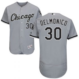 Wholesale Cheap White Sox #30 Nicky Delmonico Grey Flexbase Authentic Collection Stitched MLB Jersey