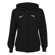 Wholesale Cheap Nike New England Patriots Ladies Tailgater Full Zip Hoodie Black