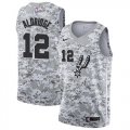 Wholesale Cheap Men's Nike San Antonio Spurs #12 LaMarcus Aldridge White Camo Basketball Swingman Earned Edition Jersey