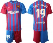 Wholesale Cheap Men 2021-2022 Club Barcelona home red 19 Nike Soccer Jerseys
