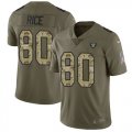 Wholesale Cheap Nike Raiders #80 Jerry Rice Olive/Camo Men's Stitched NFL Limited 2017 Salute To Service Jersey