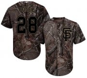 Wholesale Cheap Giants #28 Buster Posey Camo Realtree Collection Cool Base Stitched Youth MLB Jersey