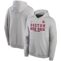 Wholesale Cheap Boston Red Sox Nike Color Bar Club Pullover Hoodie Gray