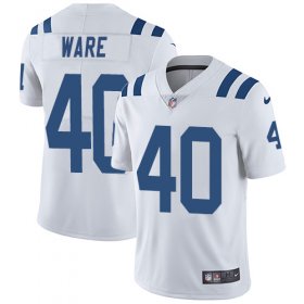 Wholesale Cheap Nike Colts #40 Spencer Ware White Men\'s Stitched NFL Vapor Untouchable Limited Jersey