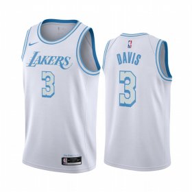 Wholesale Cheap Nike Lakers #3 Anthony Davis White NBA Swingman 2020-21 City Edition Jersey