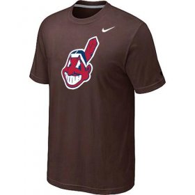 Wholesale Cheap MLB Cleveland Indians Heathered Nike Blended T-Shirt Brown