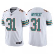 Wholesale Cheap Men's Miami Dolphins #31 Raheem Mostert White Color Rush Limited Stitched Football Jersey