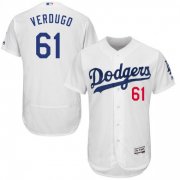 Wholesale Cheap Dodgers #61 Alex Verdugo White Flexbase Authentic Collection Stitched MLB Jersey