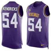 Wholesale Cheap Nike Vikings #54 Eric Kendricks Purple Team Color Men's Stitched NFL Limited Tank Top Jersey