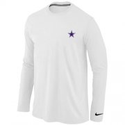 Wholesale Cheap Nike Dallas Cowboys Sideline Legend Authentic Logo Long Sleeve T-Shirt White