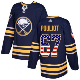 Wholesale Cheap Adidas Sabres #67 Benoit Pouliot Navy Blue Home Authentic USA Flag Stitched NHL Jersey