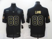 Wholesale Cheap Men's Dallas Cowboys #88 CeeDee Lamb Black 2020 Salute To Service Stitched NFL Nike Limited Jersey