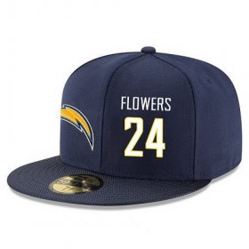 Wholesale Cheap San Diego Chargers #24 Brandon Flowers Snapback Cap NFL Player Navy Blue with White Number Stitched Hat