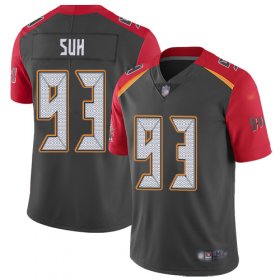 Wholesale Cheap Nike Buccaneers #93 Ndamukong Suh Gray Men\'s Stitched NFL Limited Inverted Legend 100th Season Jersey