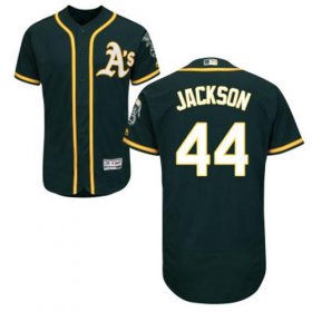Wholesale Cheap Athletics #44 Reggie Jackson Green Flexbase Authentic Collection Stitched MLB Jersey
