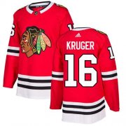 Wholesale Cheap Adidas Blackhawks #16 Marcus Kruger Red Home Authentic Stitched NHL Jersey