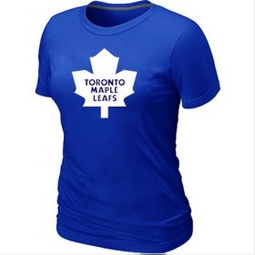 Wholesale Cheap Women\'s Toronto Maple Leafs Big & Tall Logo Blue NHL T-Shirt