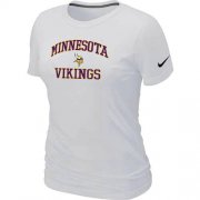 Wholesale Cheap Women's Nike Minnesota Vikings Heart & Soul NFL T-Shirt White