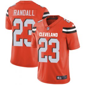 Wholesale Cheap Nike Browns #23 Damarious Randall Orange Alternate Men\'s Stitched NFL Vapor Untouchable Limited Jersey