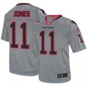 Wholesale Cheap Nike Falcons #11 Julio Jones Lights Out Grey Youth Stitched NFL Elite Jersey