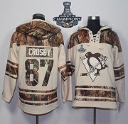 Wholesale Cheap Penguins #87 Sidney Crosby Cream/Camo 2017 Stanley Cup Finals Champions Stitched NHL Jersey