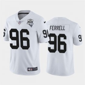Wholesale Cheap Nike Las Vegas Raiders 96 Clelin Ferrell White 2020 Inaugural Season Vapor Untouchable Limited Jersey
