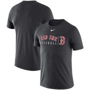 Wholesale Cheap Boston Red Sox Nike MLB Team Logo Practice T-Shirt Anthracite