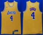 Wholesale Cheap Men's Los Angeles Lakers #4 Alex Caruso 2019 Yellow Nike Swingman Stitched NBA Jersey