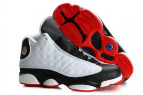 Wholesale Cheap Big Kids Air Jordan 13 Retro Shoes White/black-red