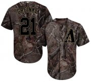 Wholesale Cheap Diamondbacks #21 Zack Greinke Camo Realtree Collection Cool Base Stitched MLB Jersey