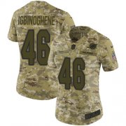 Wholesale Cheap Nike Dolphins #46 Noah Igbinoghene Camo Women's Stitched NFL Limited 2018 Salute To Service Jersey